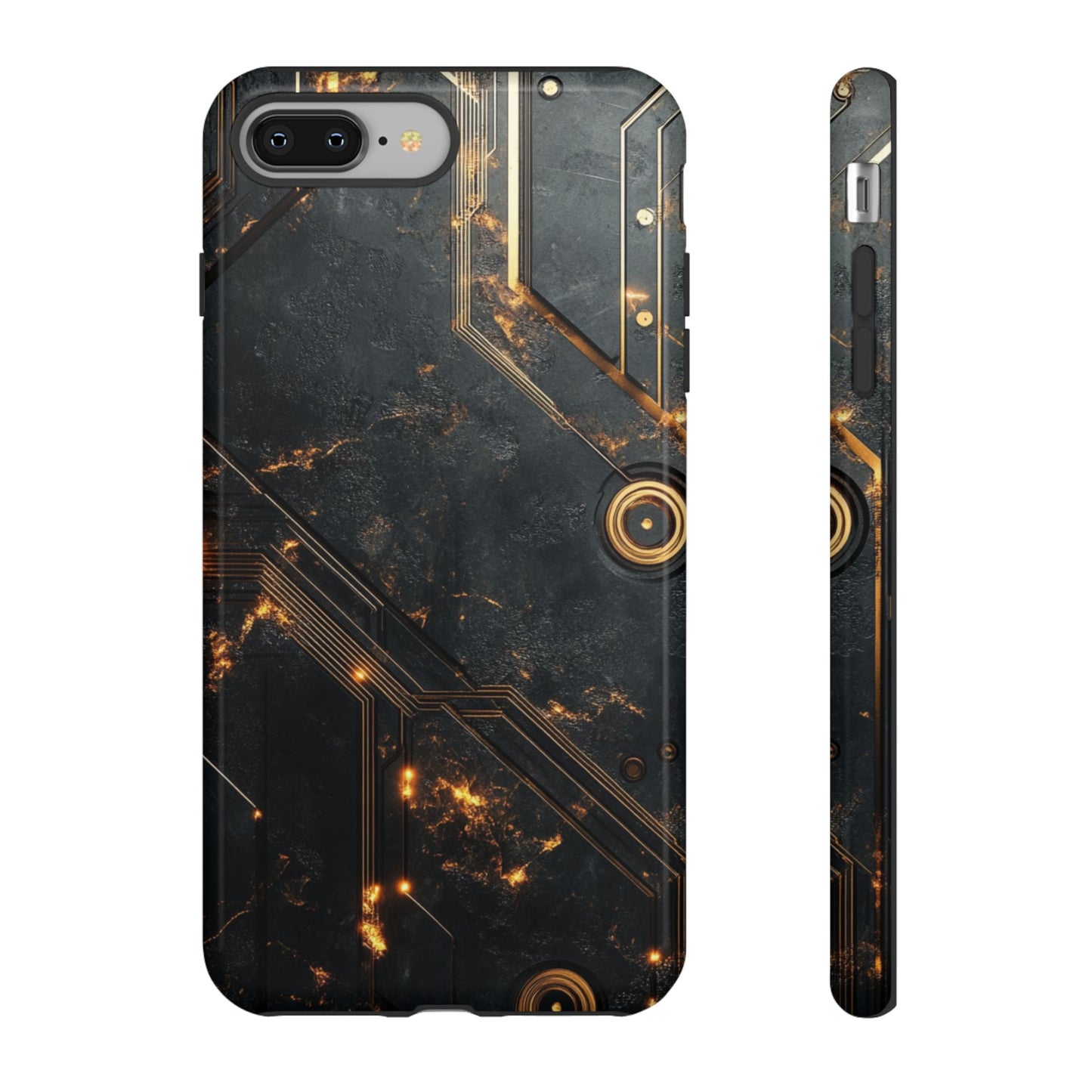 Obsidian Ember Circuit – Tough iPhone Case