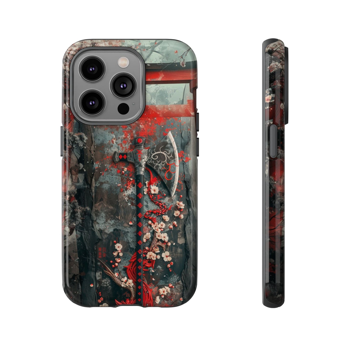 Sakura Warrior Axe - Tough iPhone Case