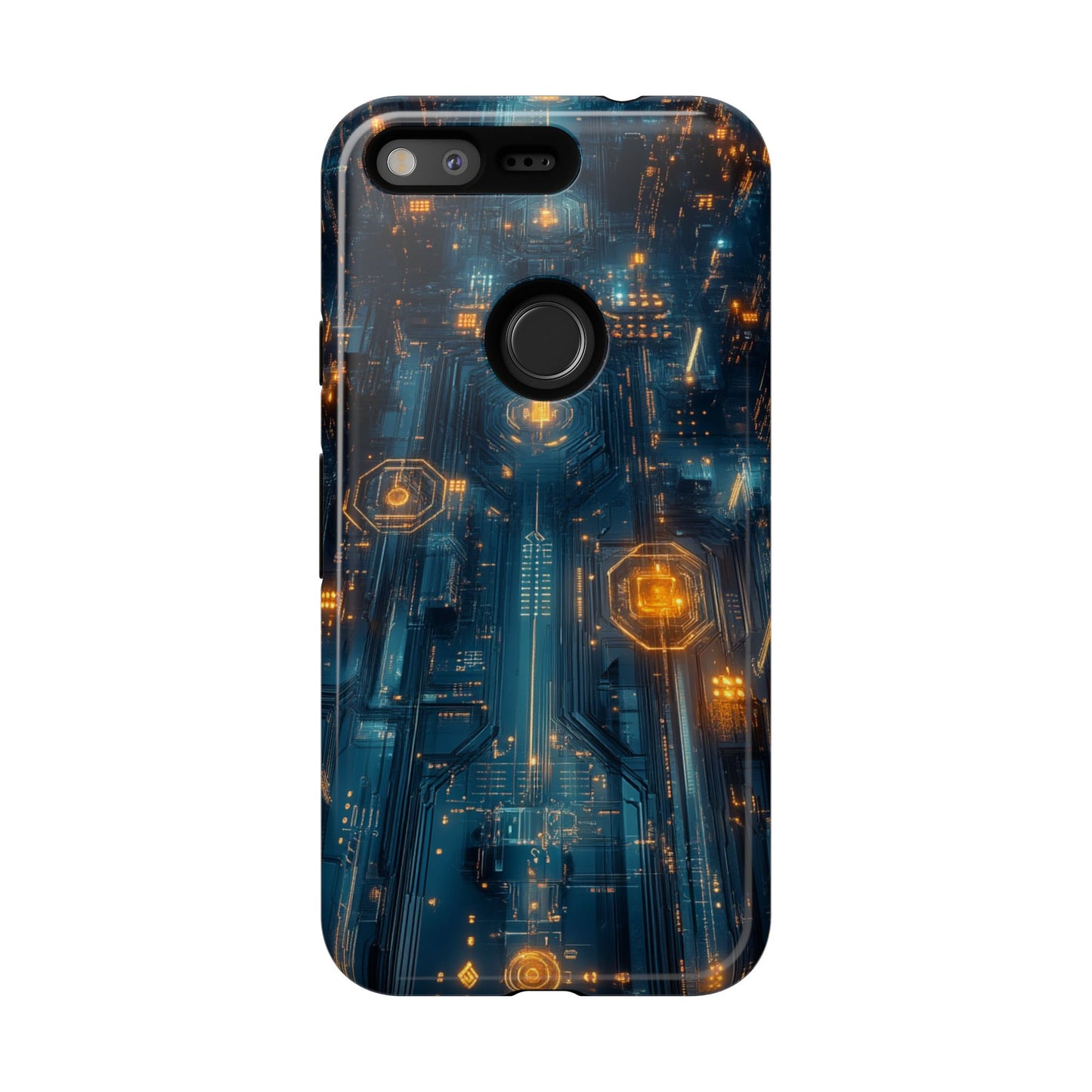Quantum Neon Skyline – Tough Google Pixel Case