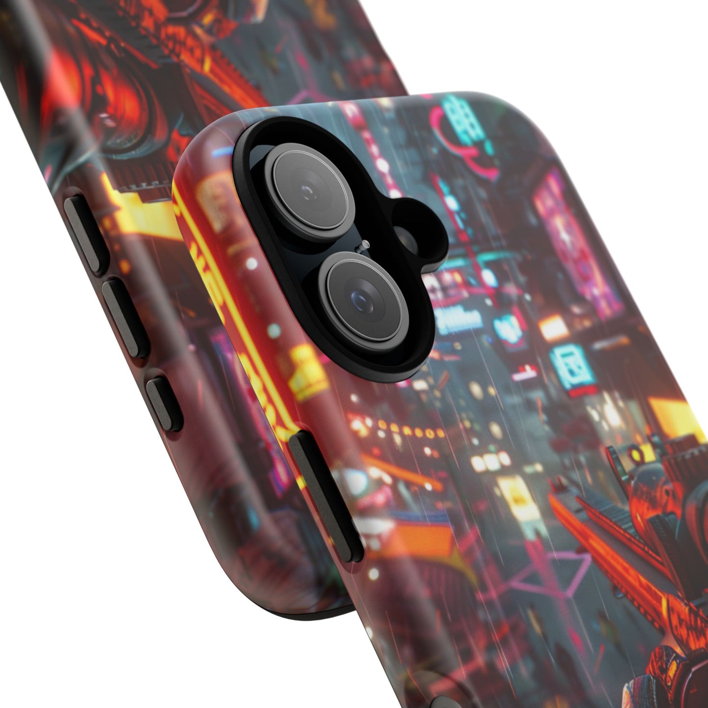 Neon Rain Sniper – Tough iPhone Case