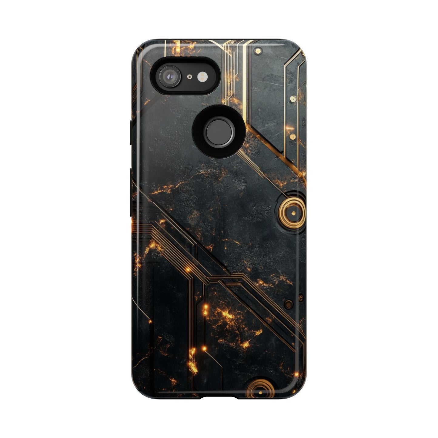 Obsidian Ember Circuit – Tough Google Pixel Case