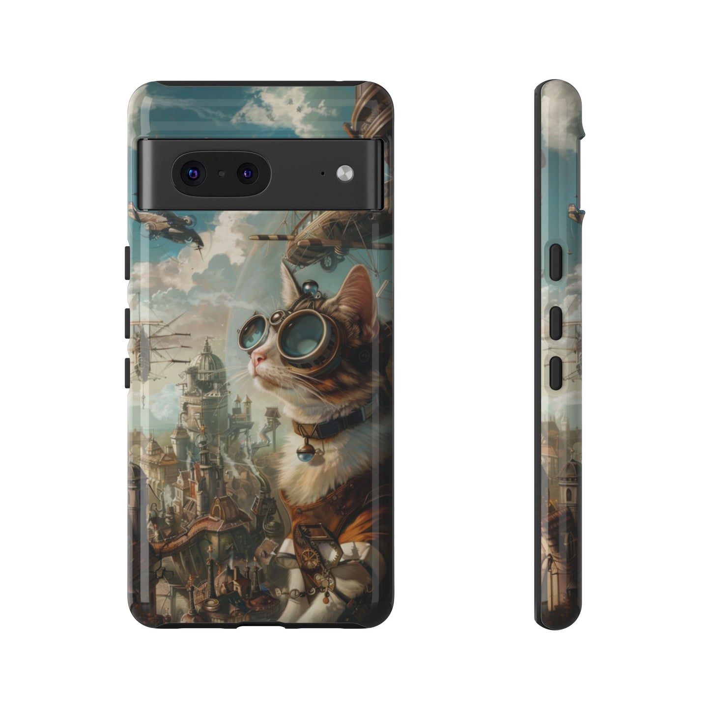Steampunk Aviator Cat - Tough Google Pixel Case