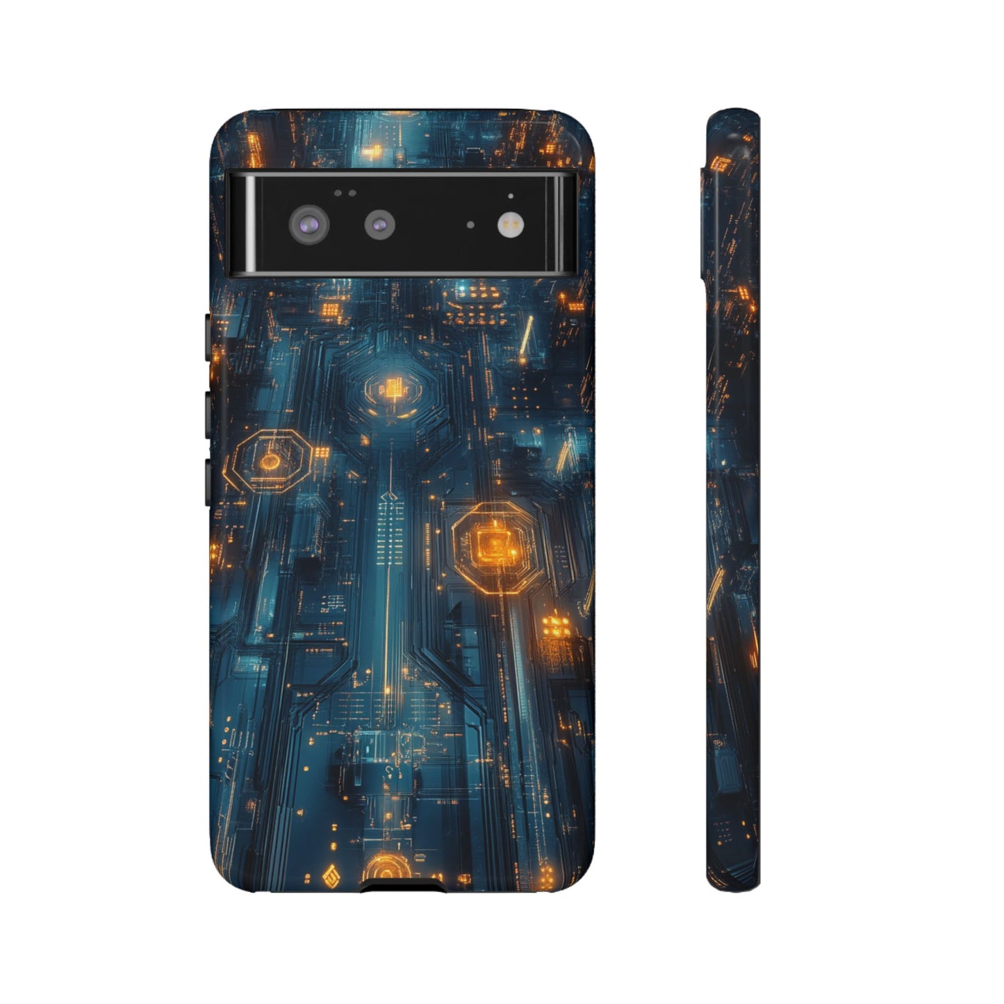 Quantum Neon Skyline – Tough Google Pixel Case