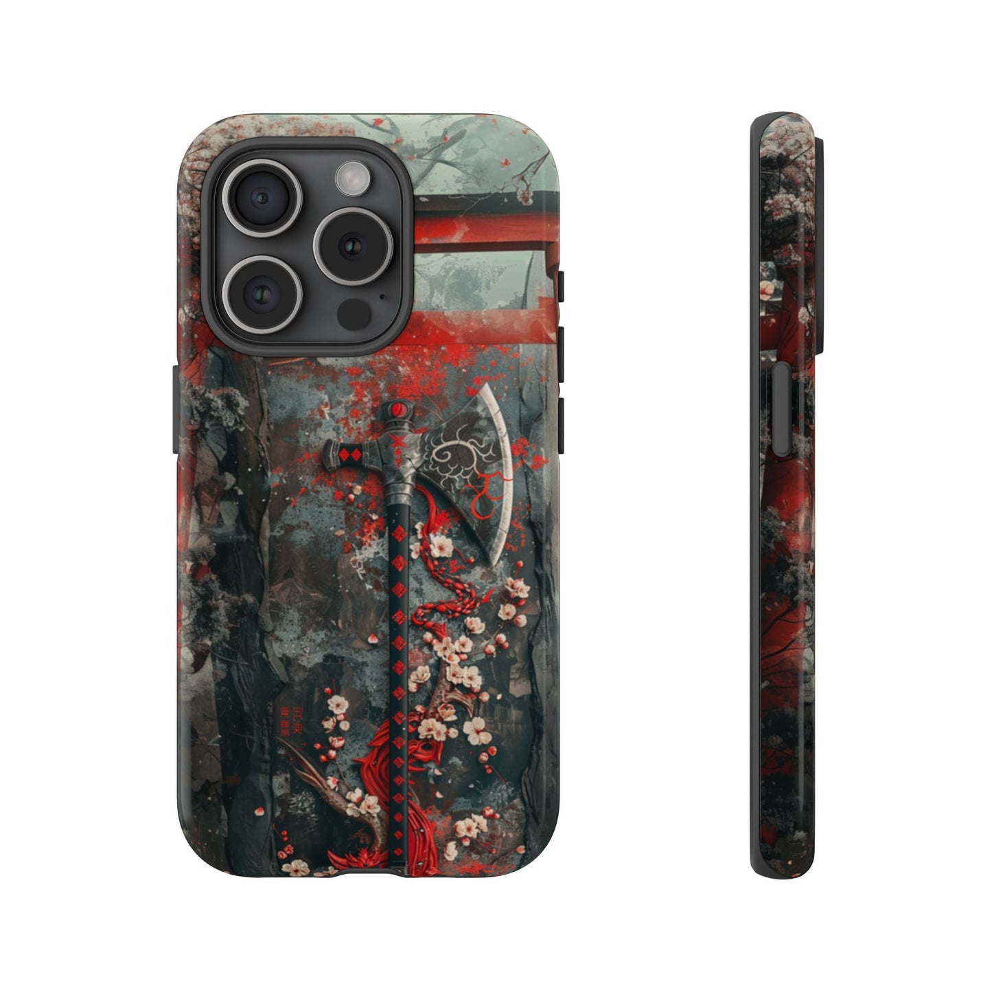 Sakura Warrior Axe - Tough iPhone Case