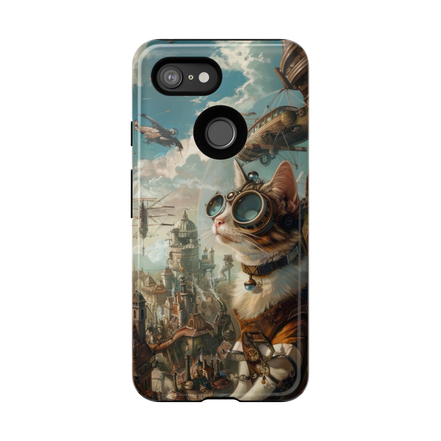 Steampunk Aviator Cat - Tough Google Pixel Case