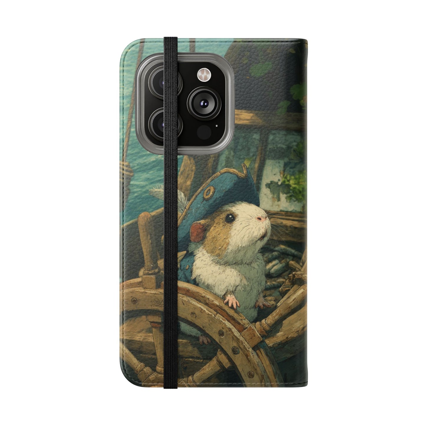 Pirate Captain Guinea Pig - Wallet Flip Case