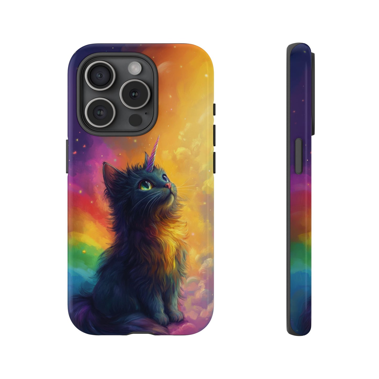 Rainbow Unicorn Cat Phone Case – iPhone, Google Pixel, Samsung Galaxy