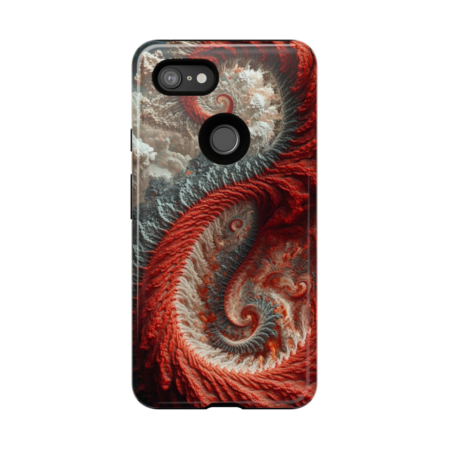 Crimson Spiral Fractal – Tough Google Pixel Case