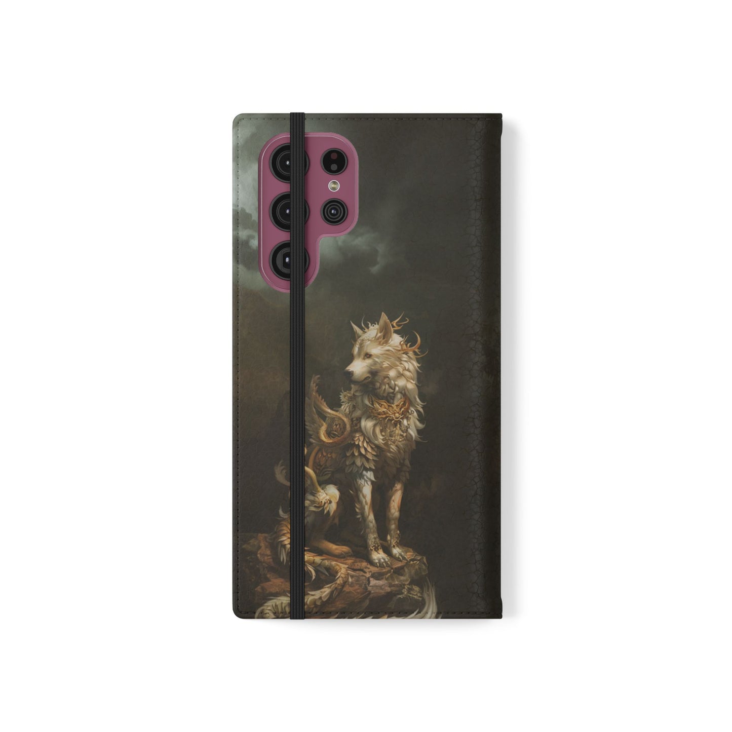 Antlered Wolf Guardian - Wallet Flip Case