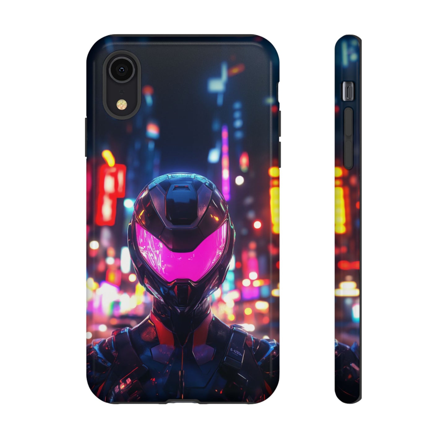 Neon Guardian Warrior – Tough iPhone Case