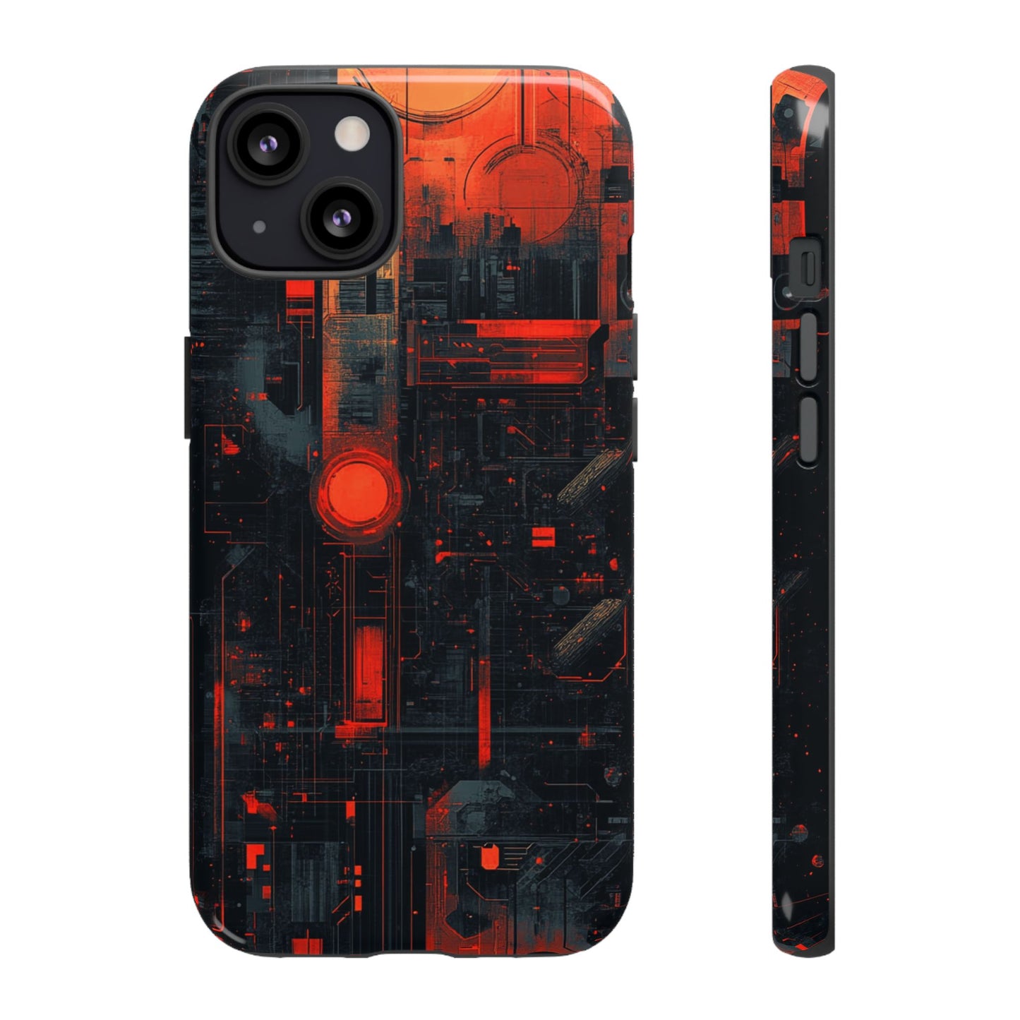 Neon Circuit Matrix – Tough iPhone Case