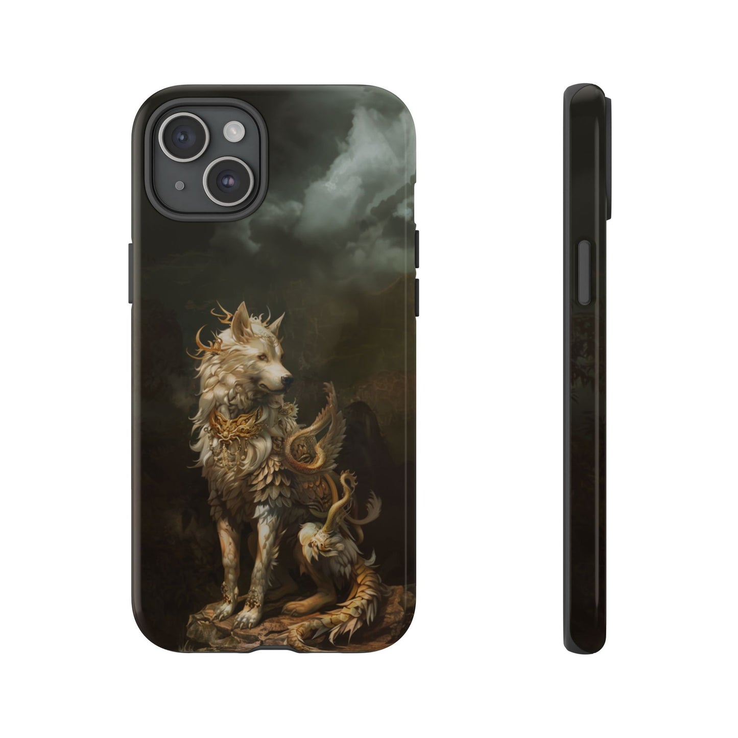 Antlered Wolf Guardian - Tough iPhone Case