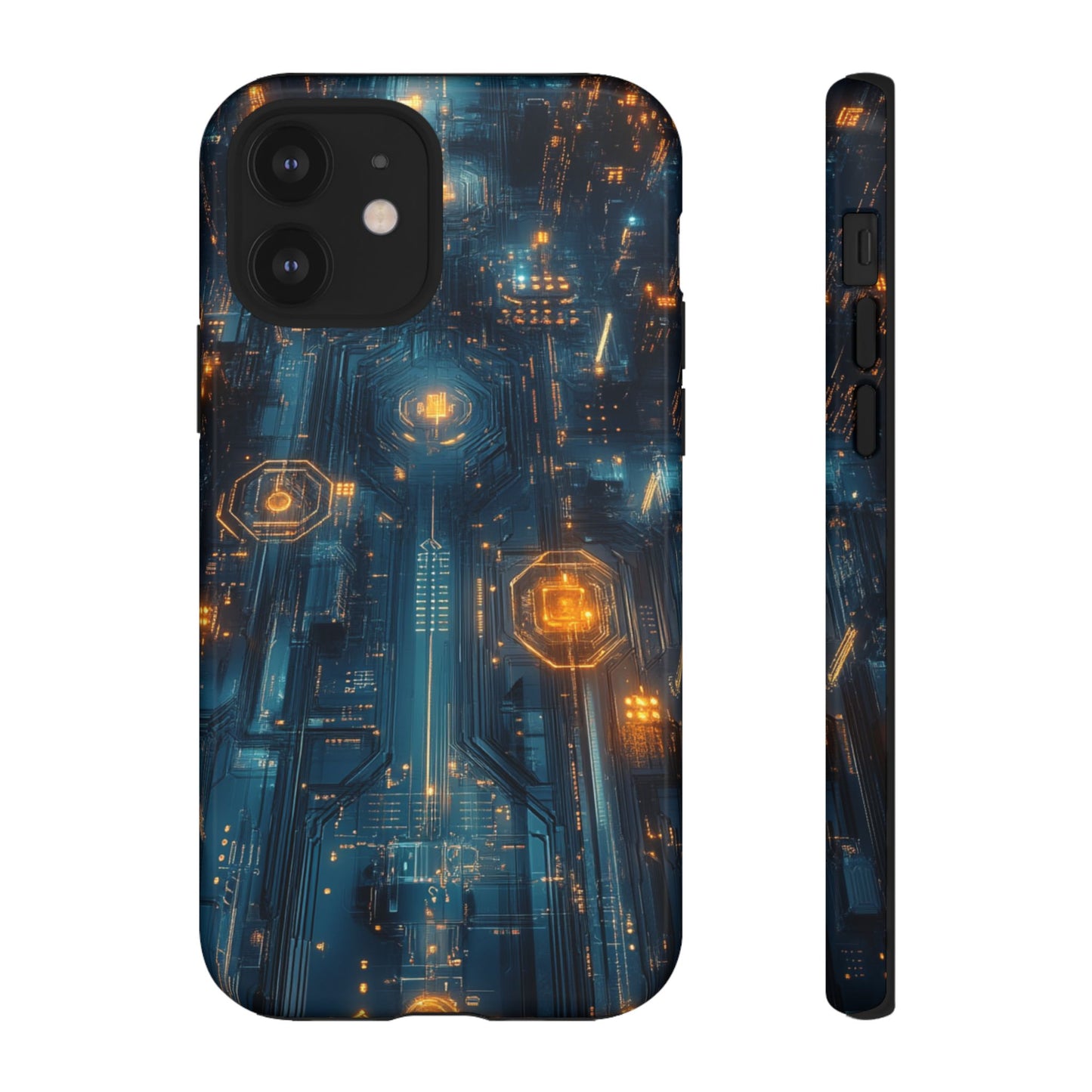 Quantum Neon Skyline – Tough iPhone Case