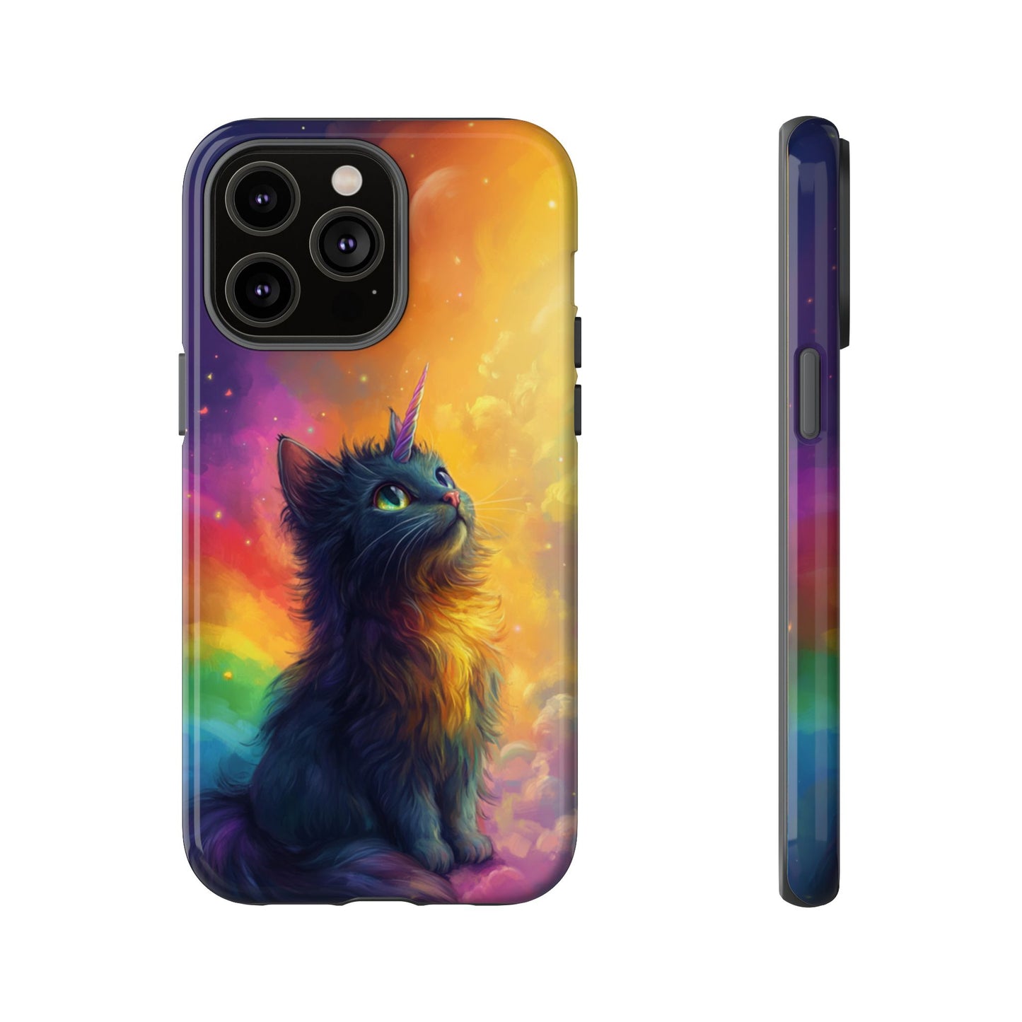 Rainbow Unicorn Cat Phone Case – iPhone, Google Pixel, Samsung Galaxy