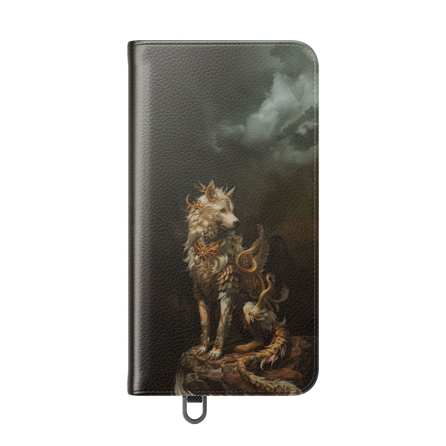 Antlered Wolf Guardian - Wallet Flip Case