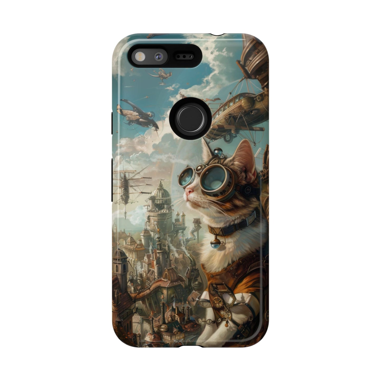 Steampunk Aviator Cat - Tough Google Pixel Case