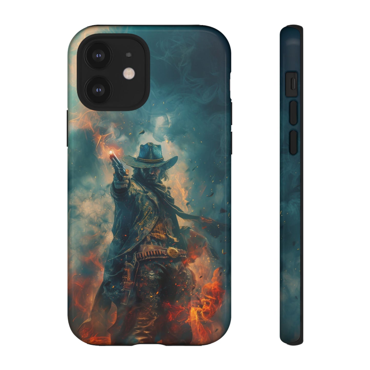 Flaming Outlaw Gunslinger – Tough iPhone Case