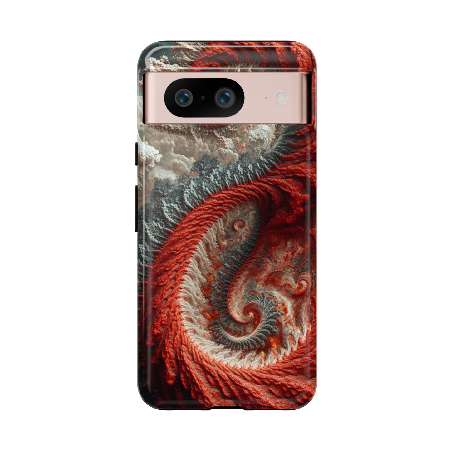 Crimson Spiral Fractal – Tough Google Pixel Case