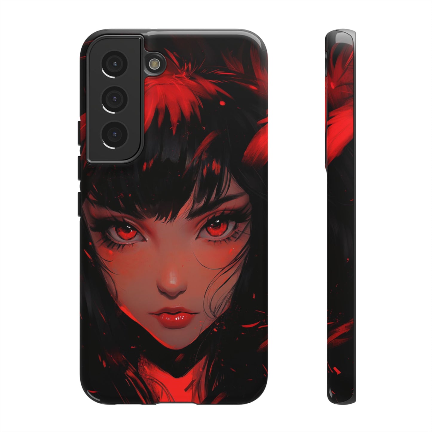 Fiery Gaze Anime Phone Case – iPhone, Google Pixel, Samsung Galaxy