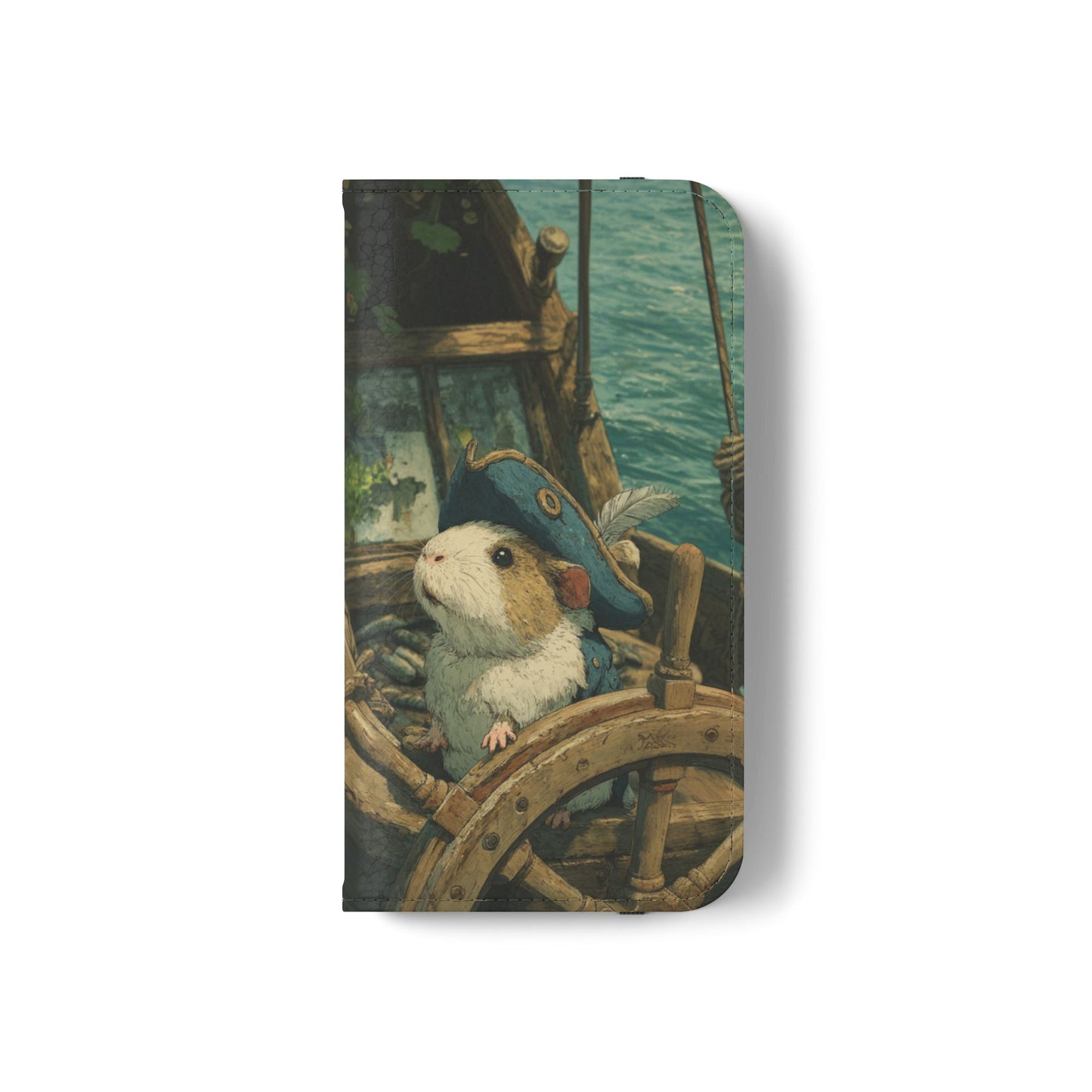 Pirate Captain Guinea Pig - Wallet Flip Case