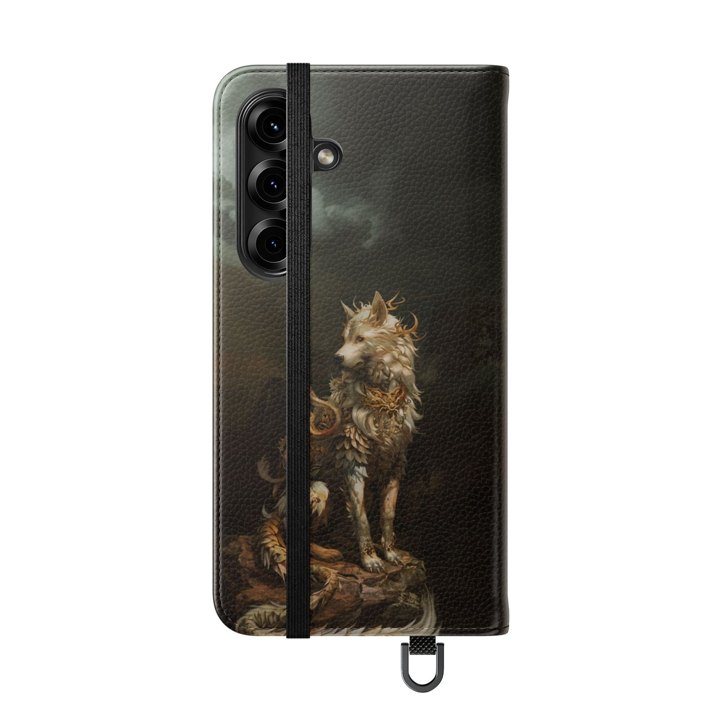 Antlered Wolf Guardian - Wallet Flip Case