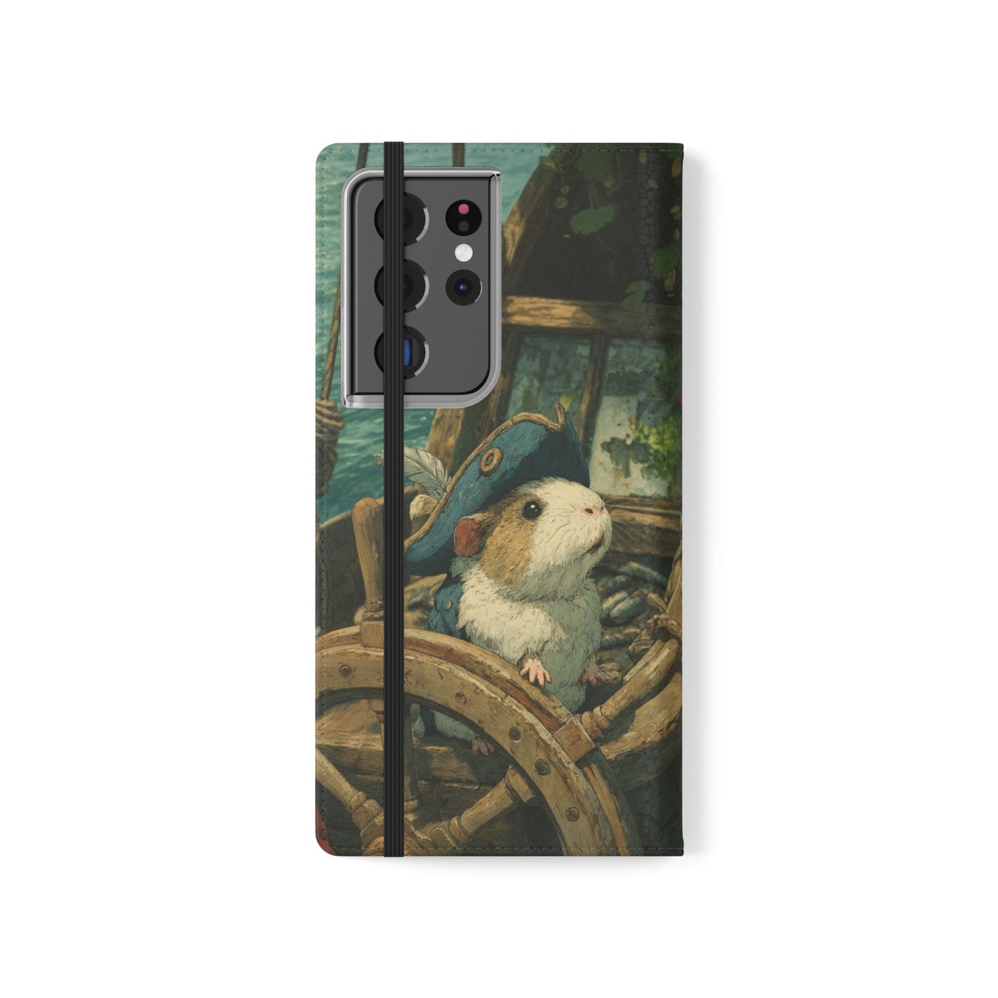 Pirate Captain Guinea Pig - Wallet Flip Case