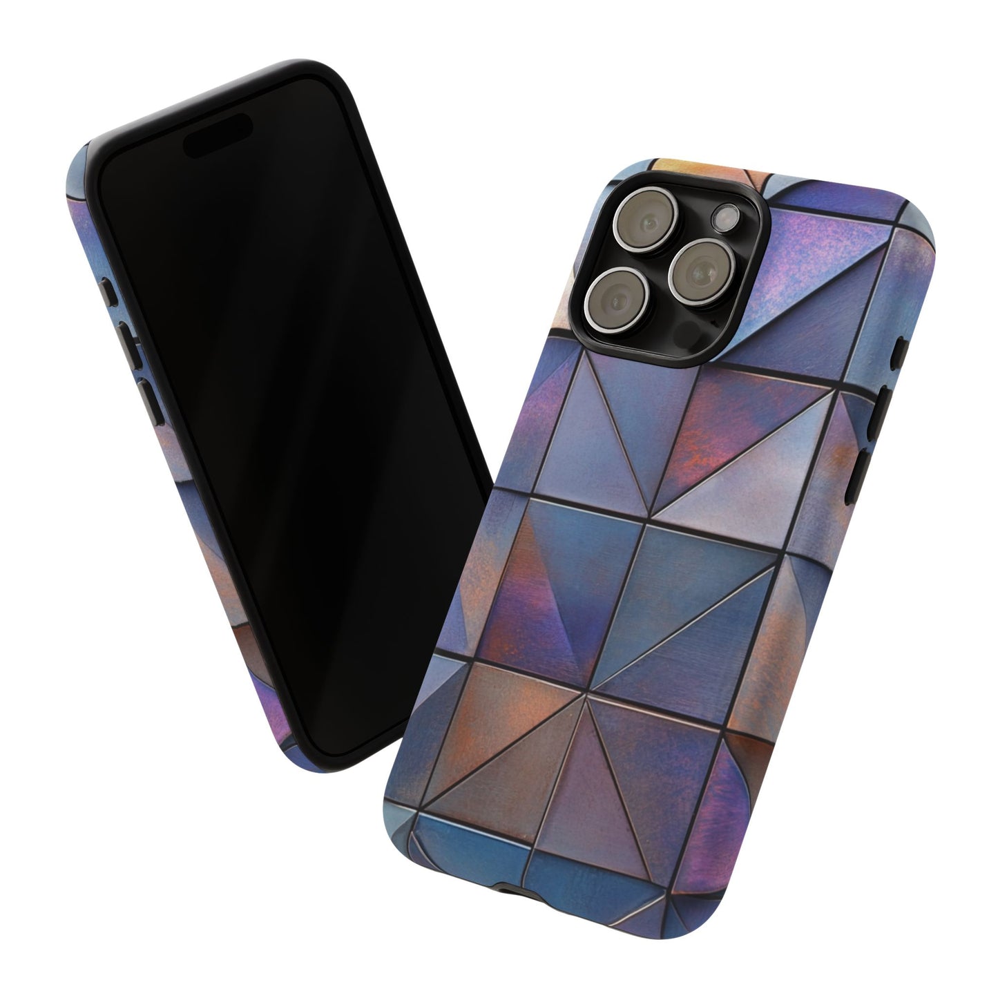 Iridescent Geometric Triangles Phone Case - iPhone, Samsung Galaxy, Google Pixel
