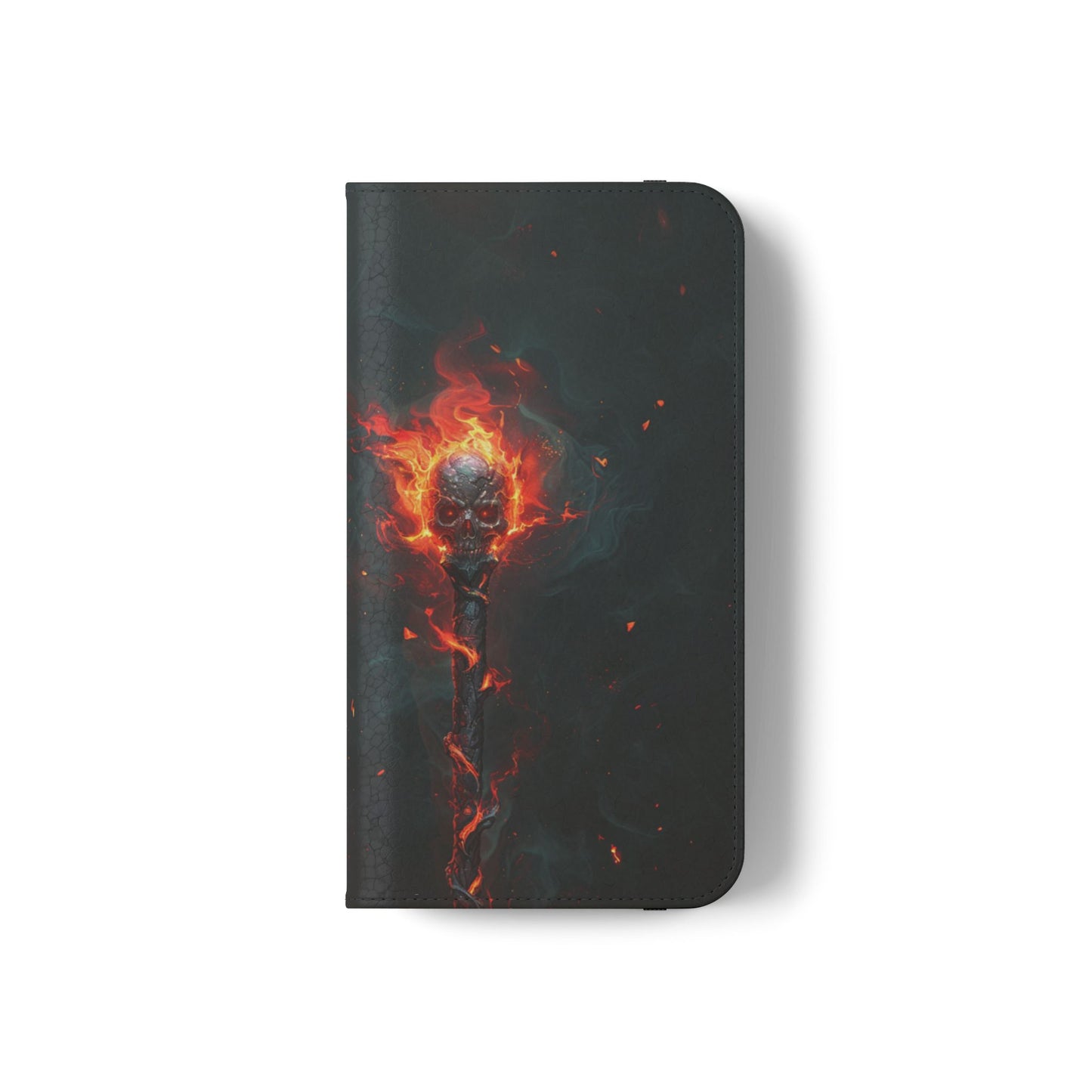 Inferno Skull Staff - Wallet Flip Case