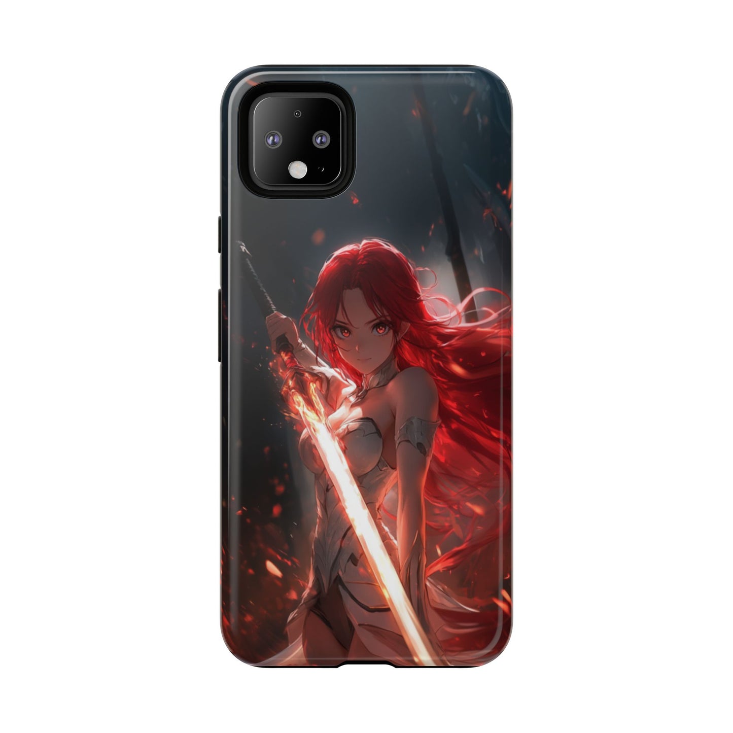 Crimson Ember Warrior – Tough Google Pixel Case