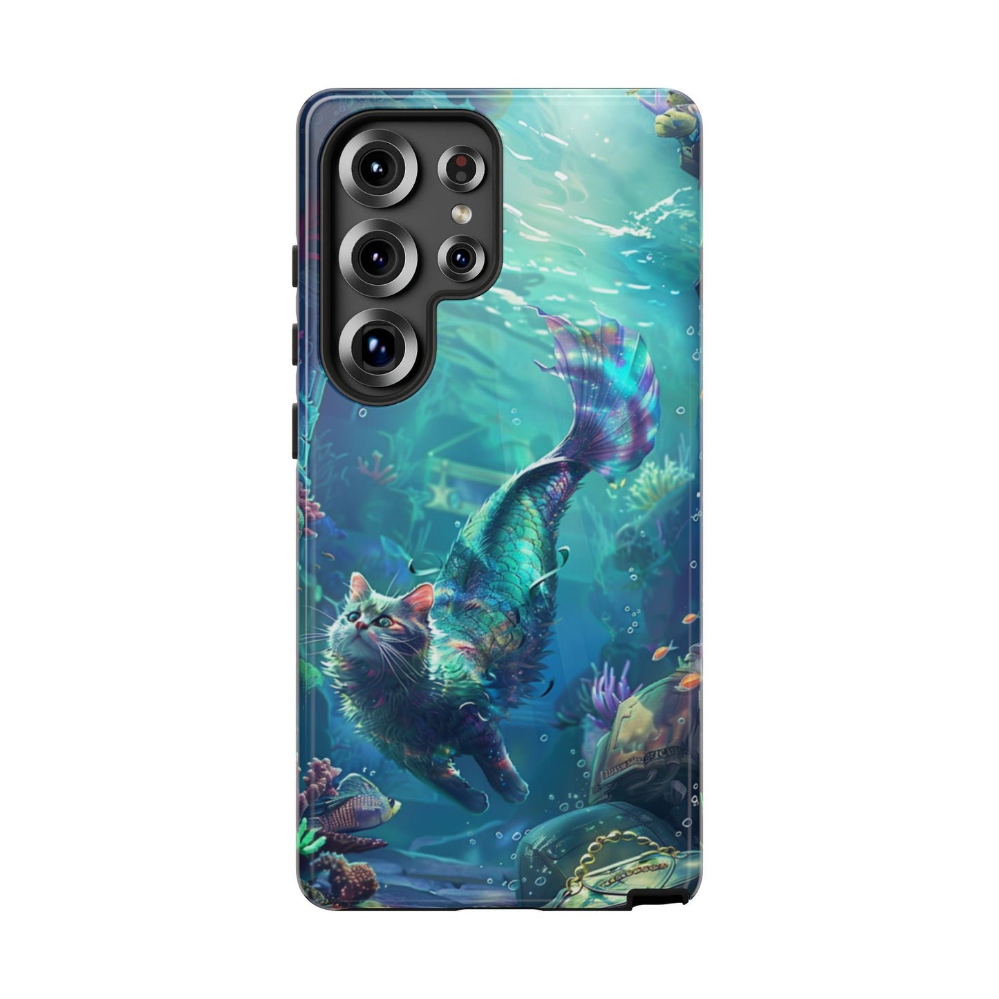 Mermaid Cat Adventure Phone Case – iPhone, Google Pixel, Samsung Galaxy