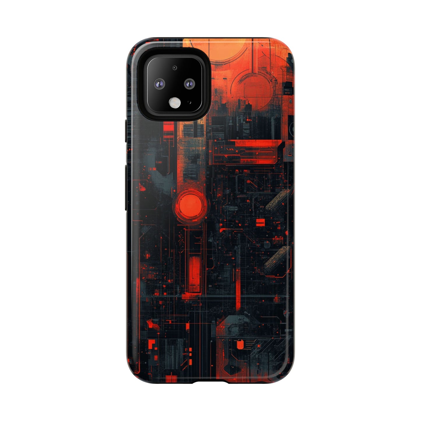 Neon Circuit Matrix – Tough Google Pixel Case
