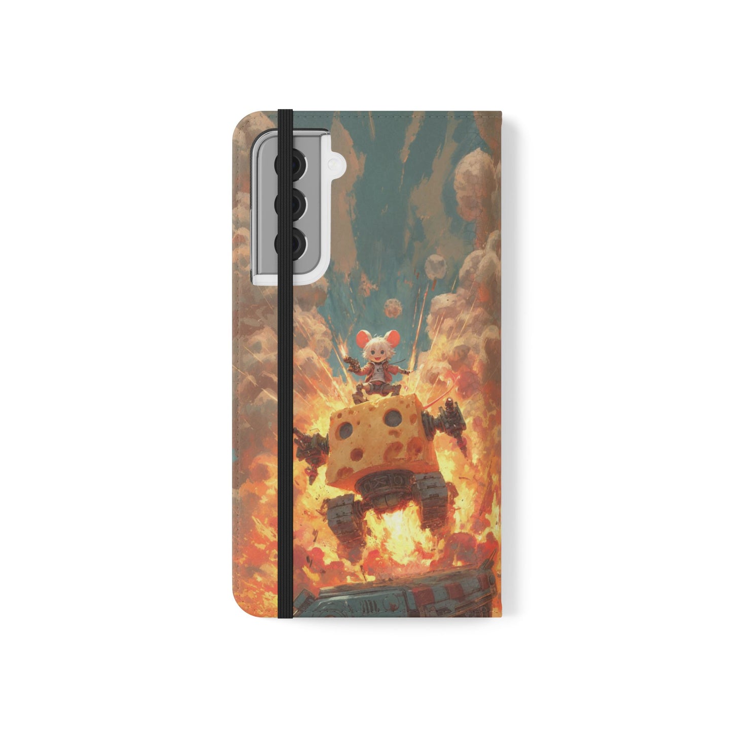 Battle Tank Mouse - Wallet Flip Case