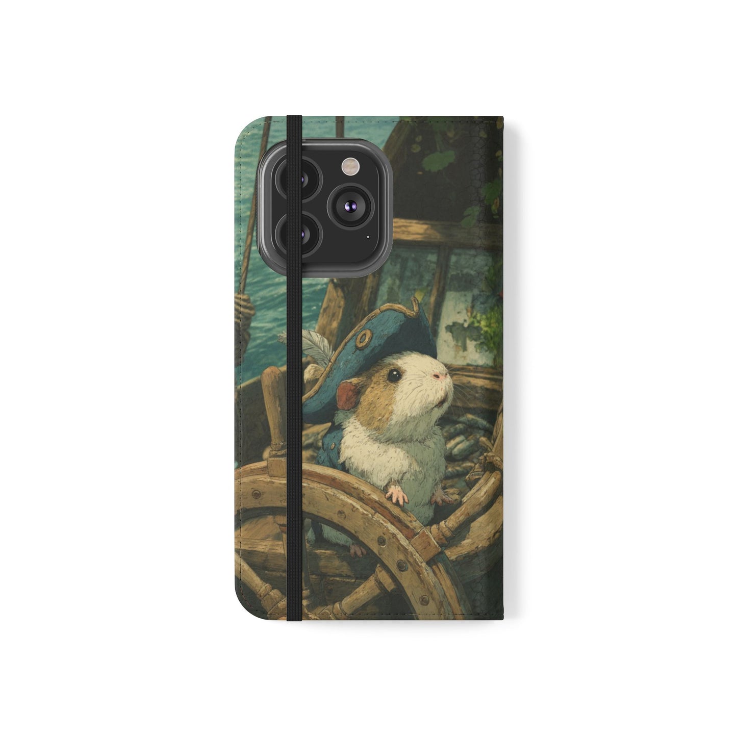 Pirate Captain Guinea Pig - Wallet Flip Case