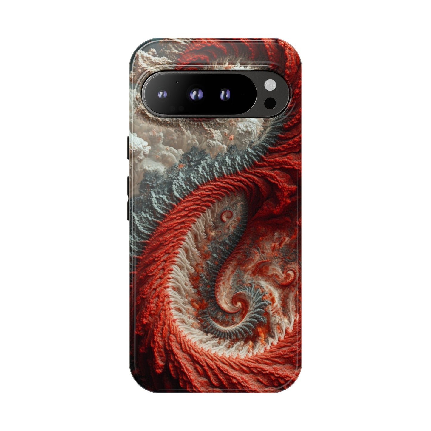 Crimson Spiral Fractal – Tough Google Pixel Case