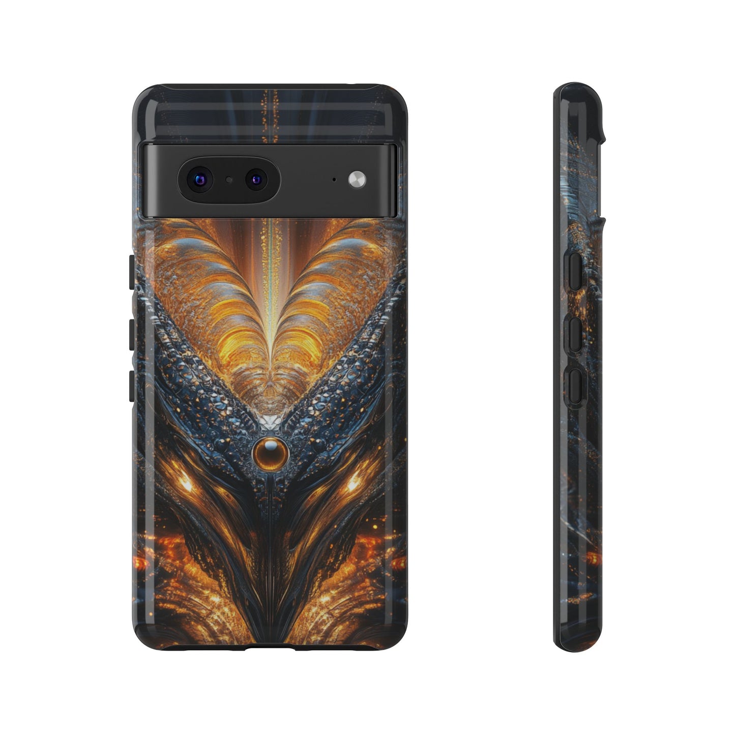 Obsidian Flare Fractal – Tough Google Pixel Case