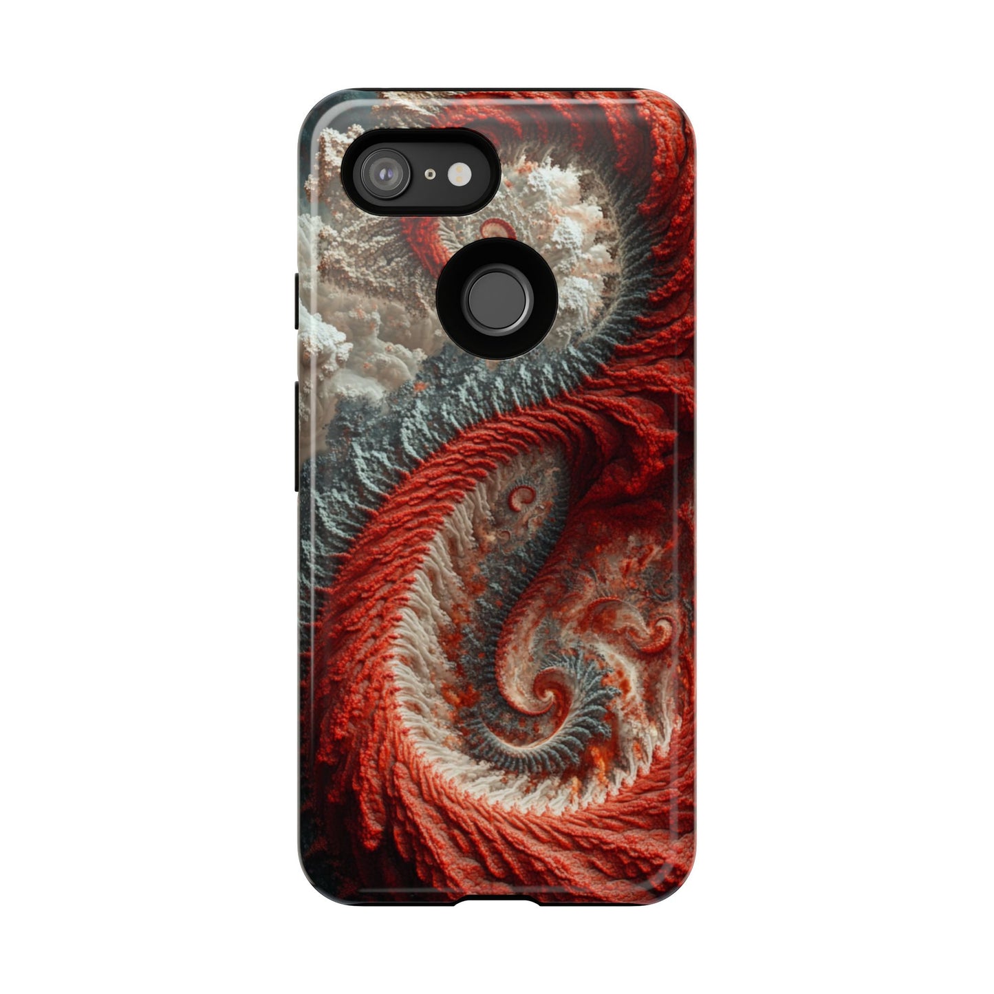 Crimson Spiral Fractal – Tough Google Pixel Case