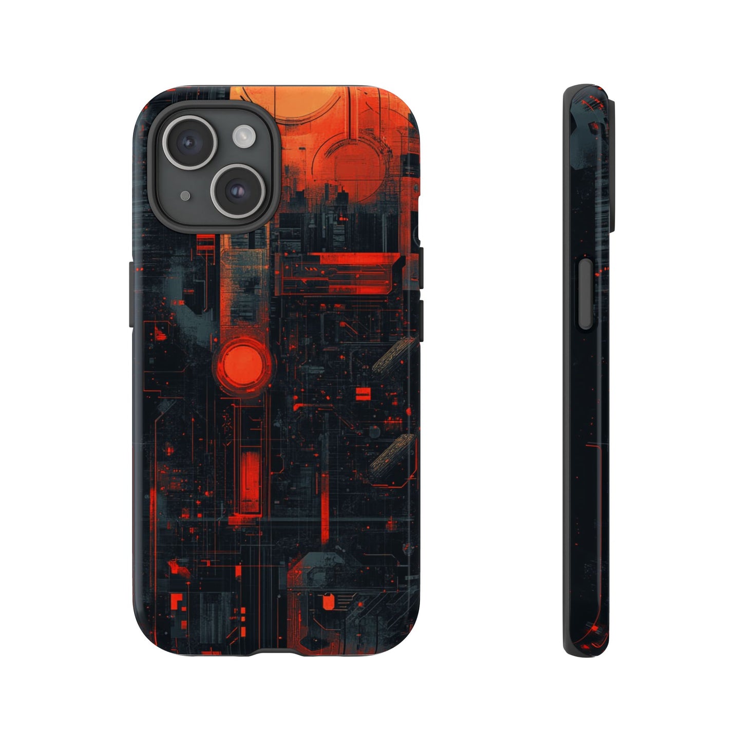Neon Circuit Matrix – Tough iPhone Case