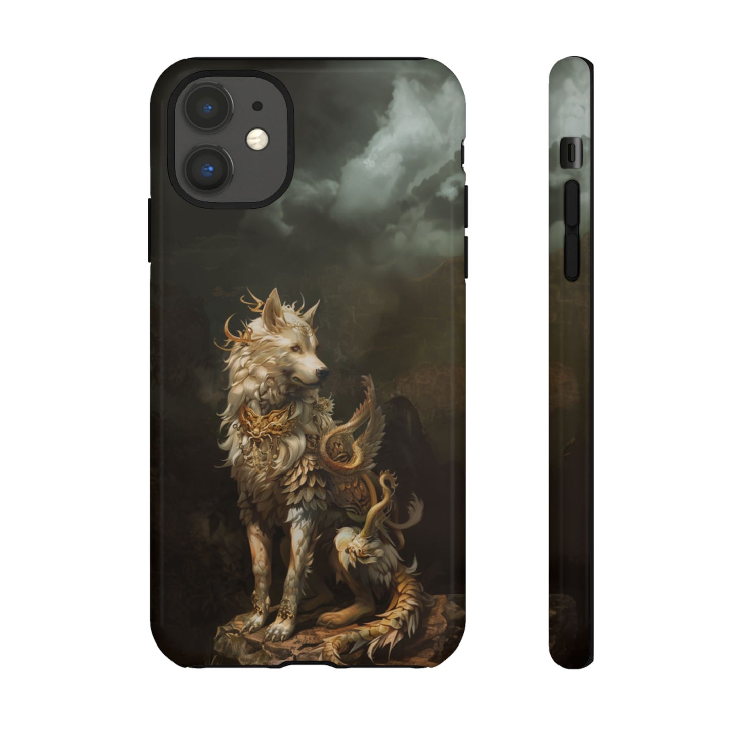 Antlered Wolf Guardian - Tough iPhone Case