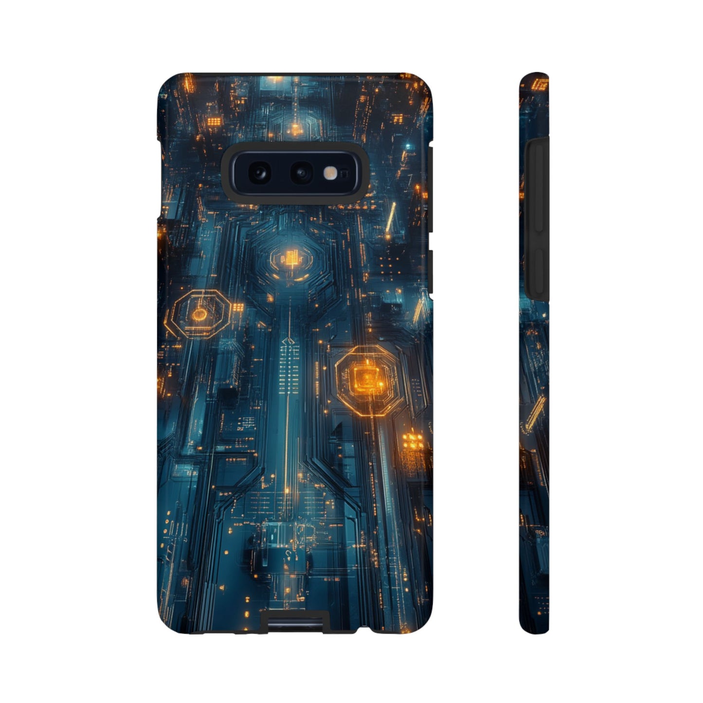 Quantum Neon Skyline – Tough Samsung Galaxy Case
