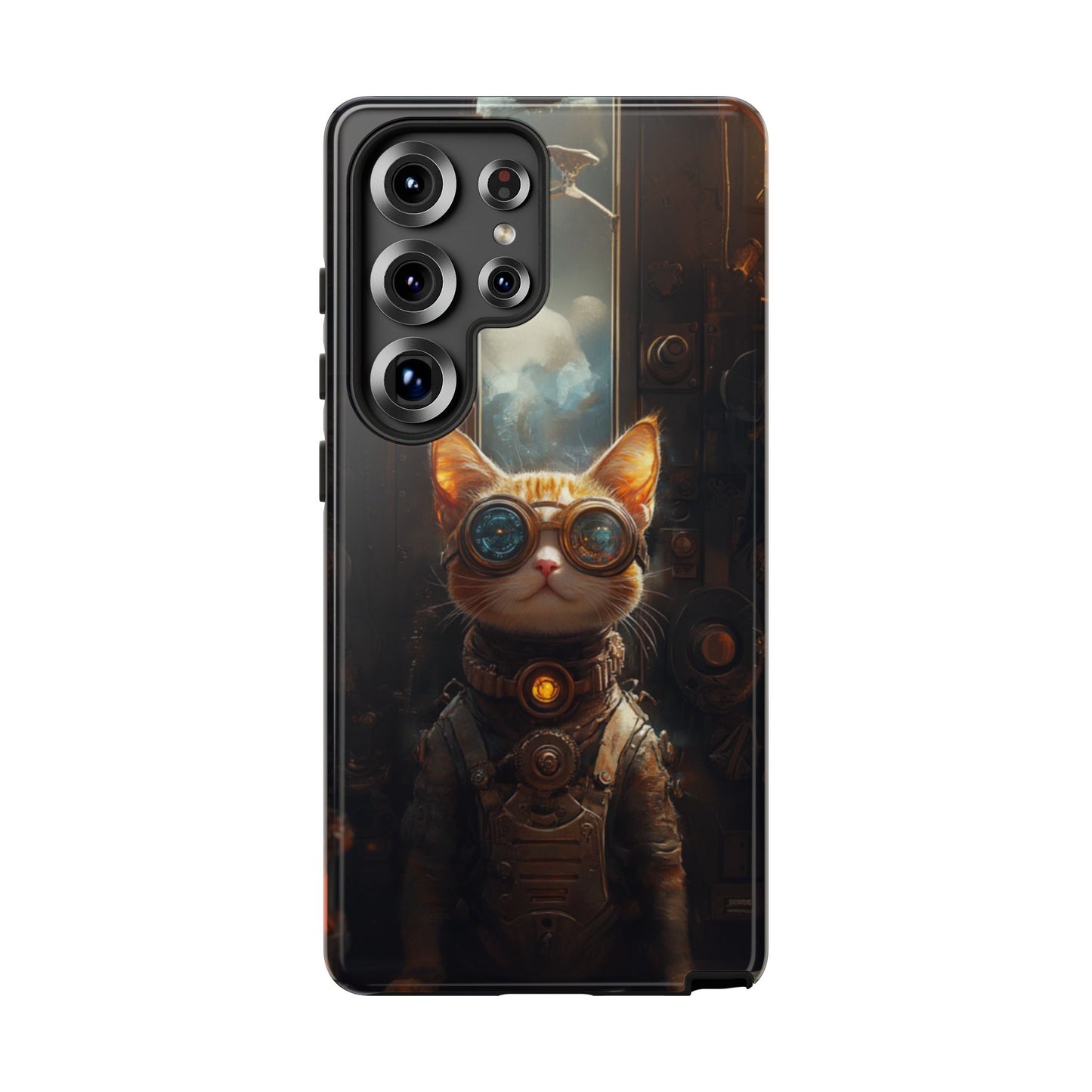Steampunk Engineer Cat Phone Case – iPhone, Google Pixel, Samsung Galaxy