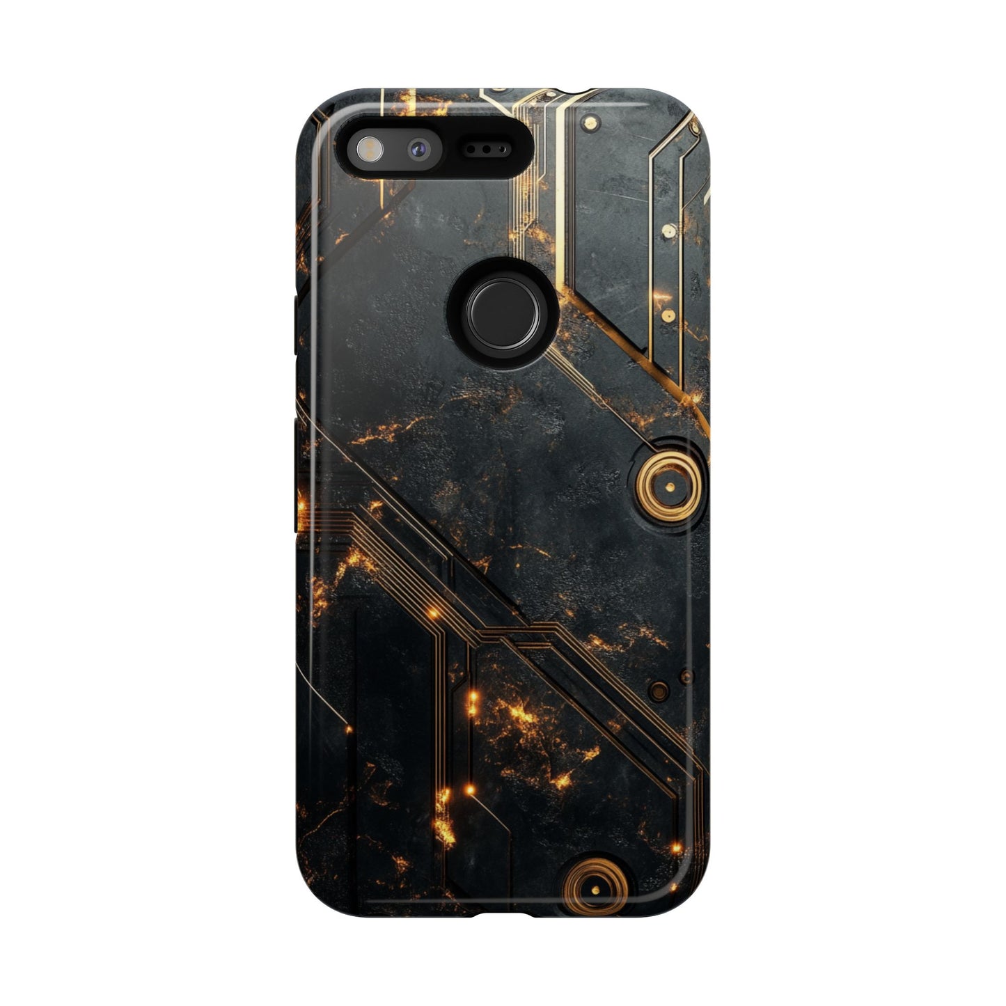 Obsidian Ember Circuit – Tough Google Pixel Case