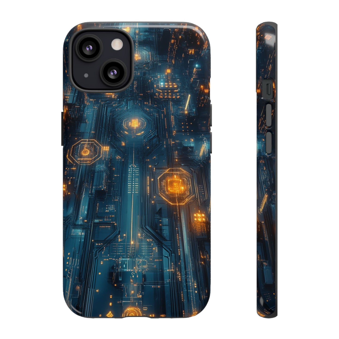 Quantum Neon Skyline – Tough iPhone Case
