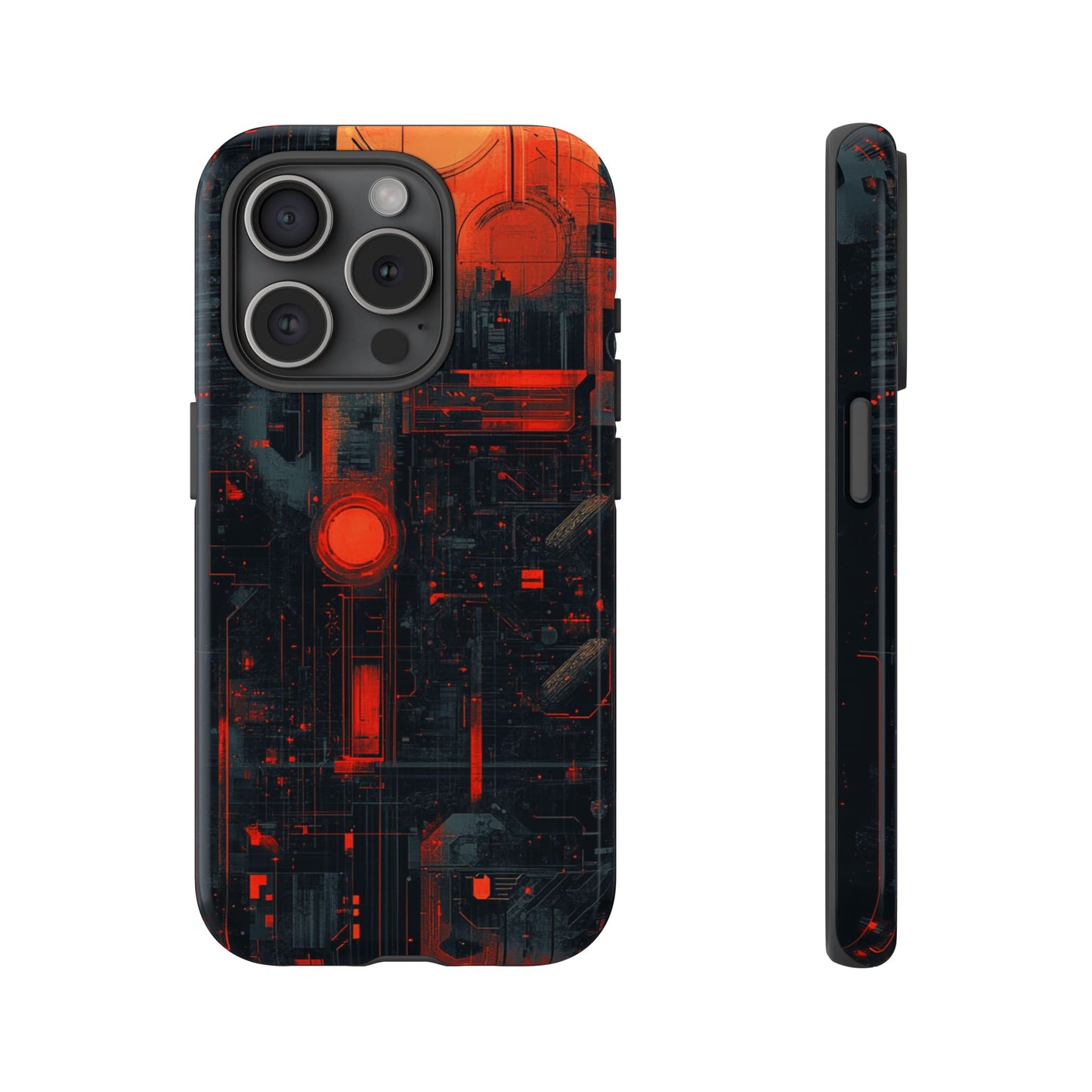 Neon Circuit Matrix – Tough iPhone Case