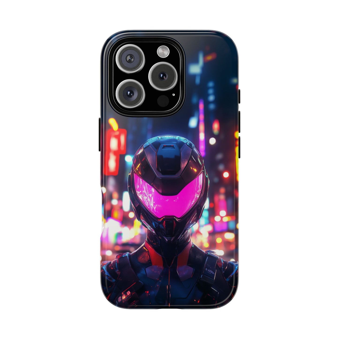 Neon Guardian Warrior – Tough iPhone Case
