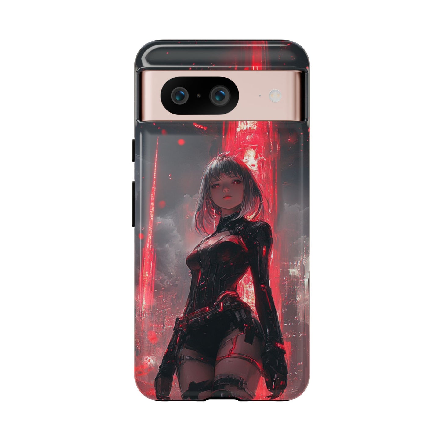 Crimson Cyber Sentinel – Tough Google Pixel Case
