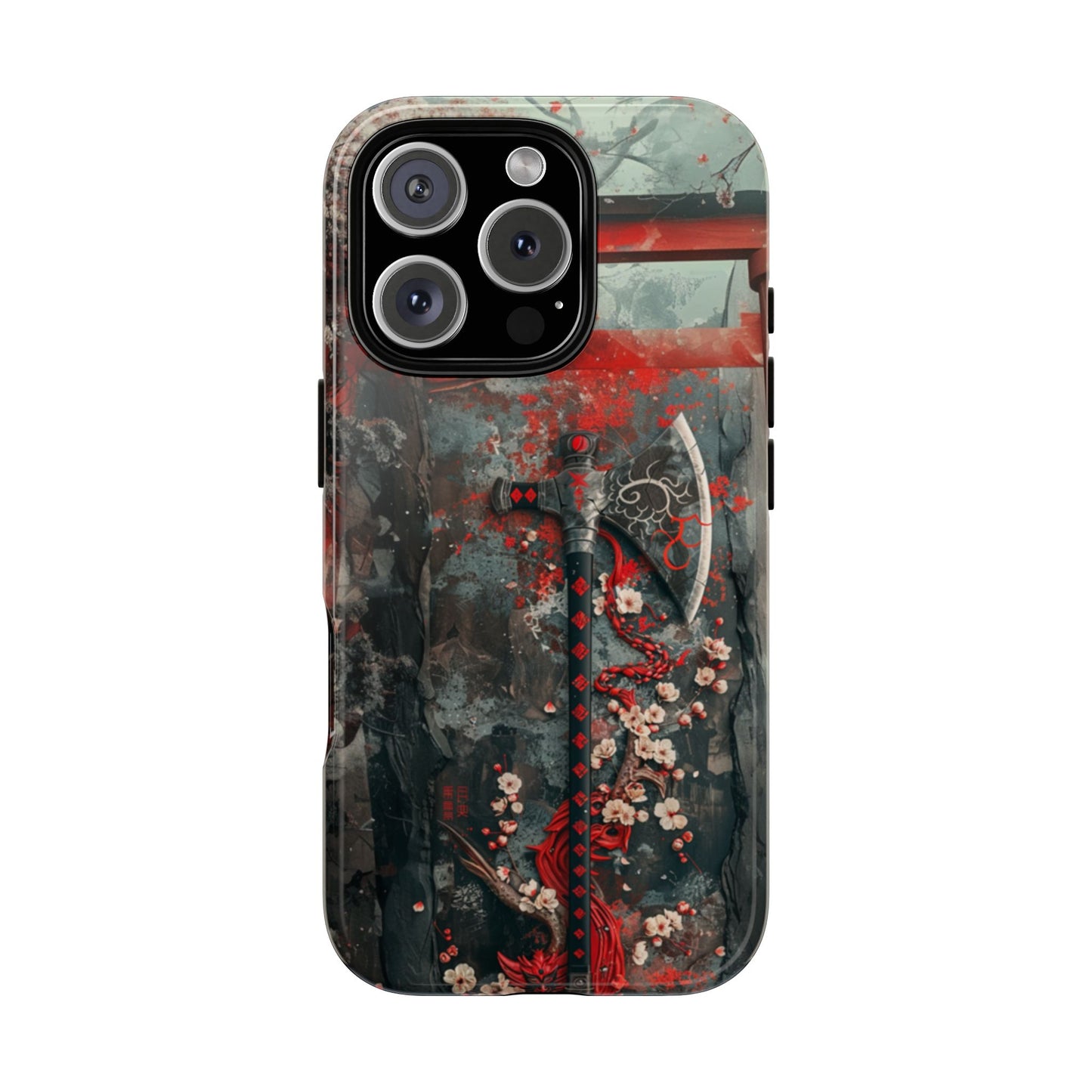 Sakura Warrior Axe - Tough iPhone Case