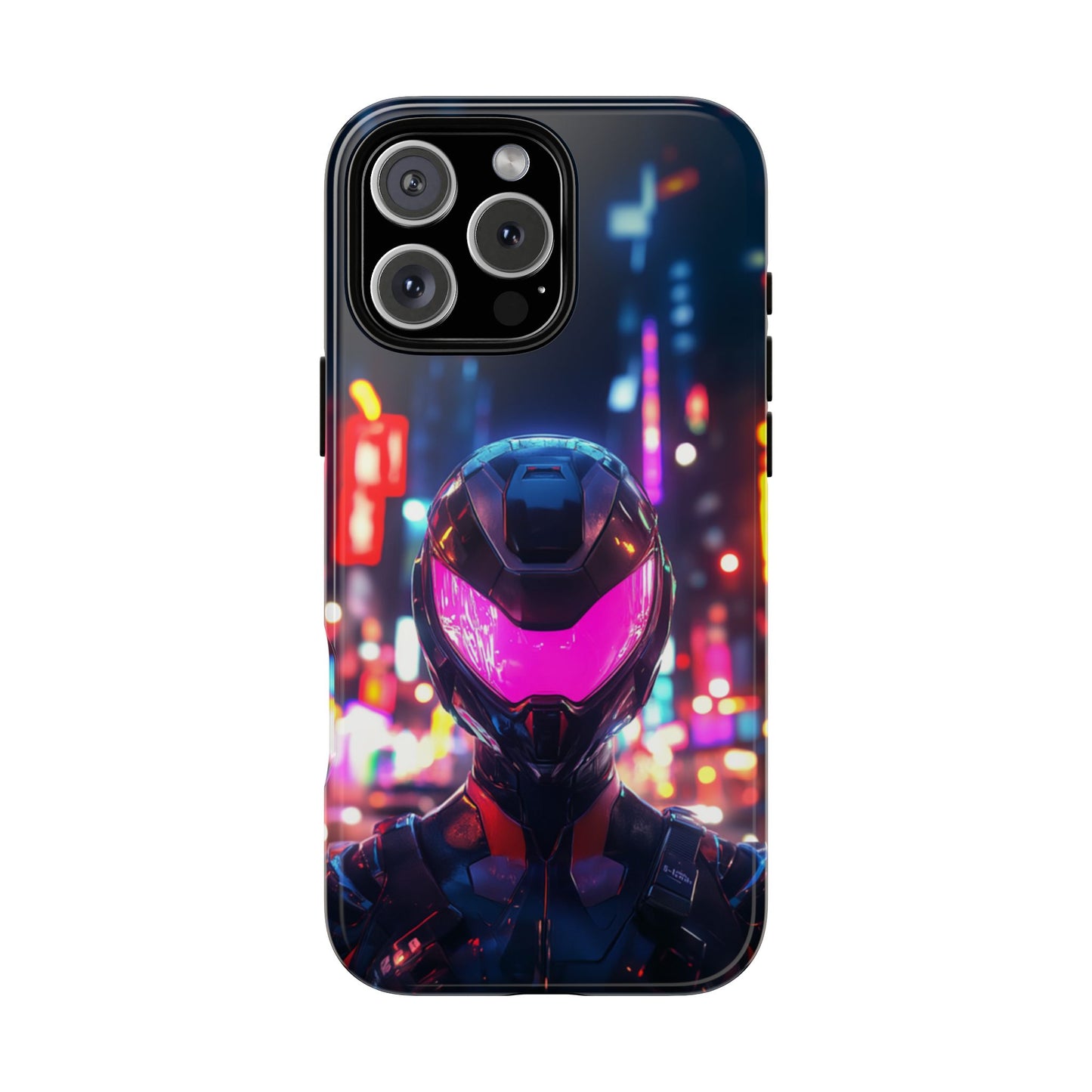 Neon Guardian Warrior – Tough iPhone Case