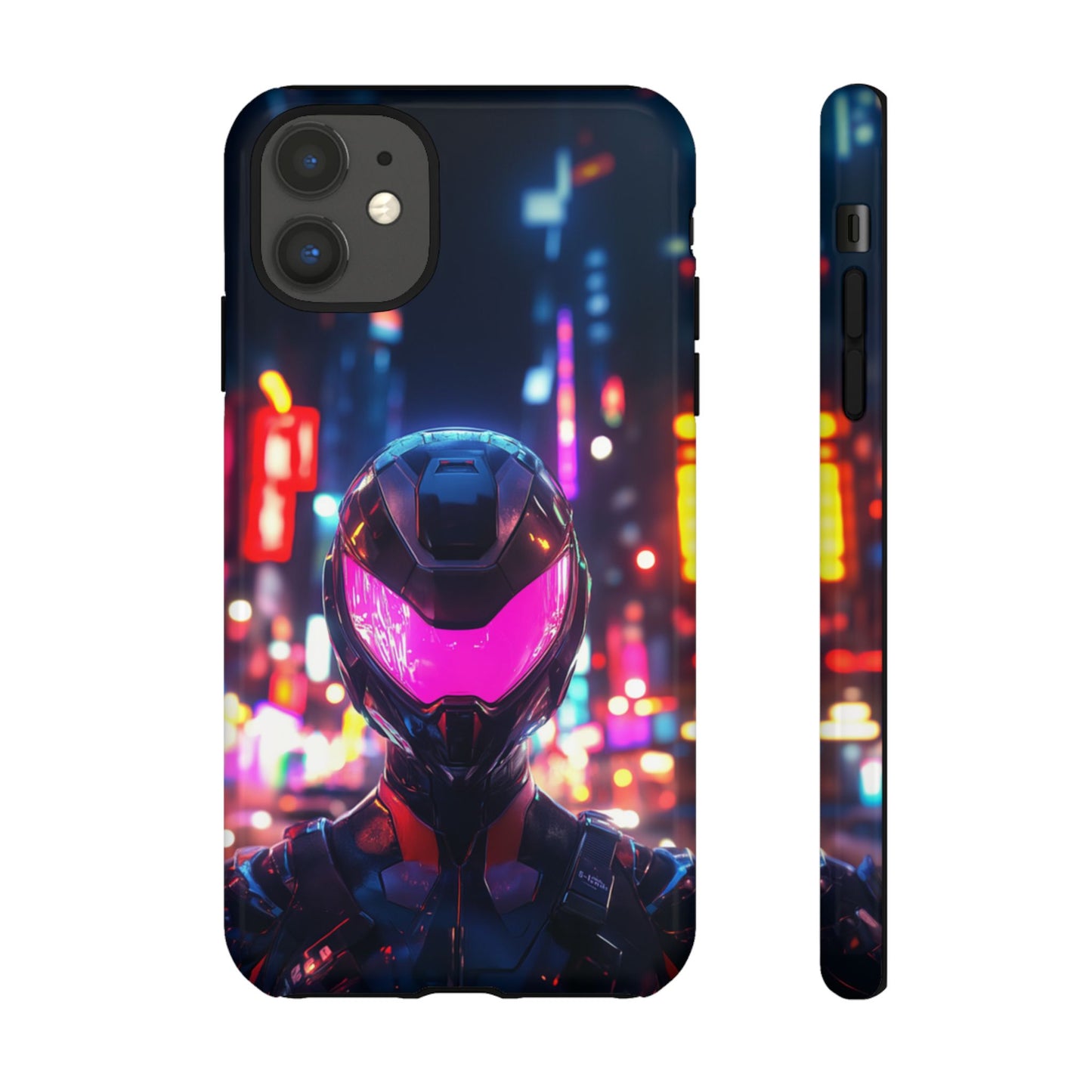 Neon Guardian Warrior – Tough iPhone Case