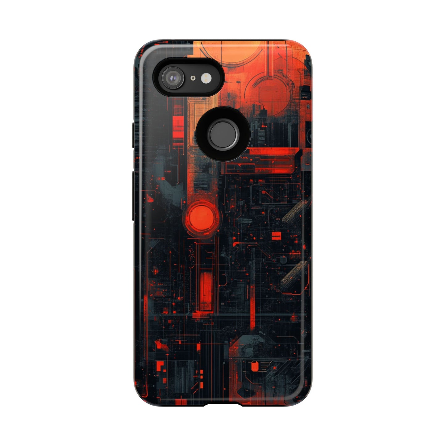 Neon Circuit Matrix – Tough Google Pixel Case