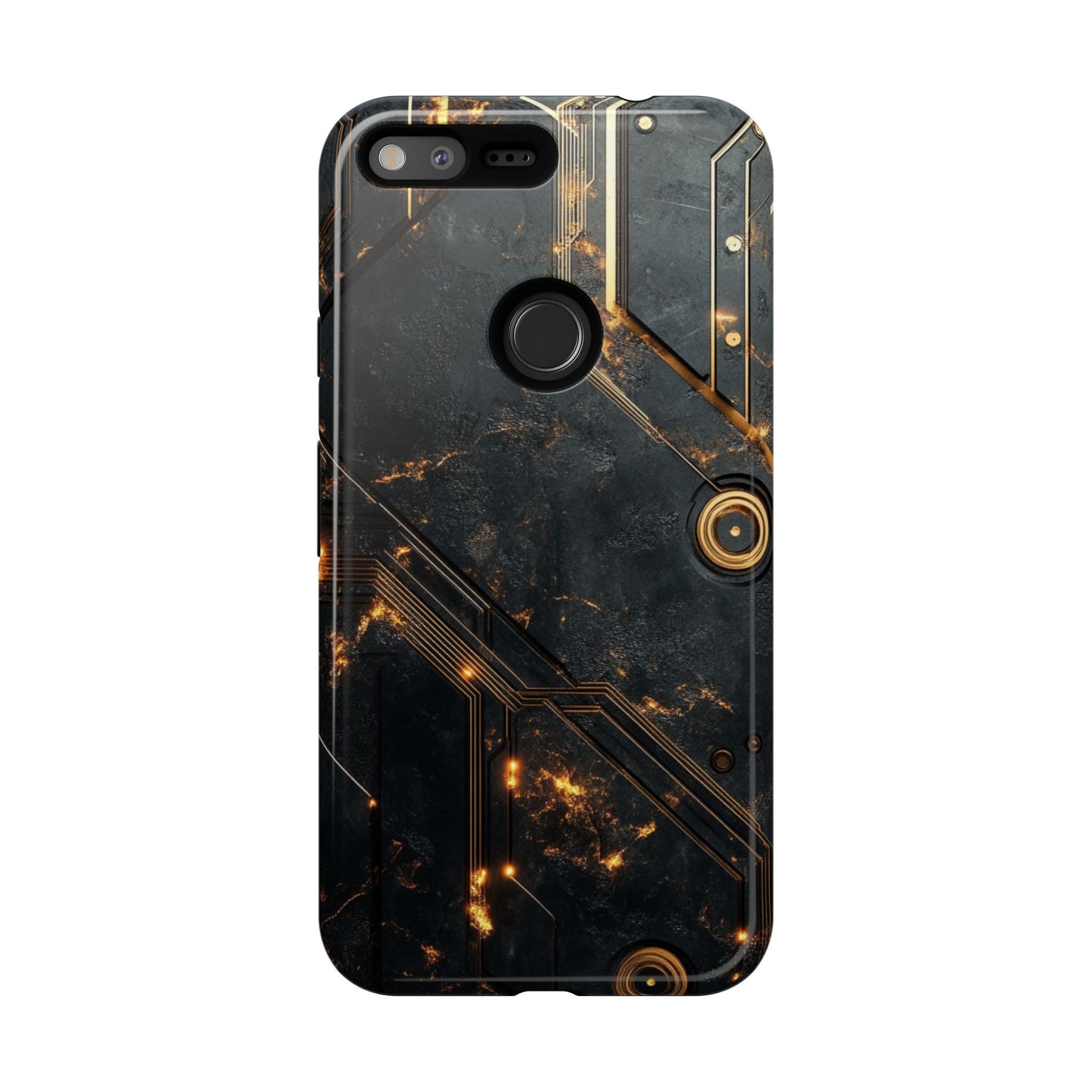 Obsidian Ember Circuit – Tough Google Pixel Case